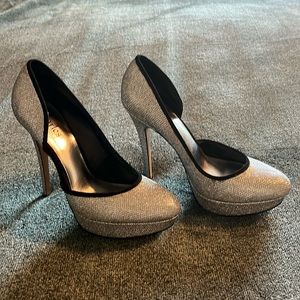 Sparkling Silver High Heels, Charles by Charles David, Size 7